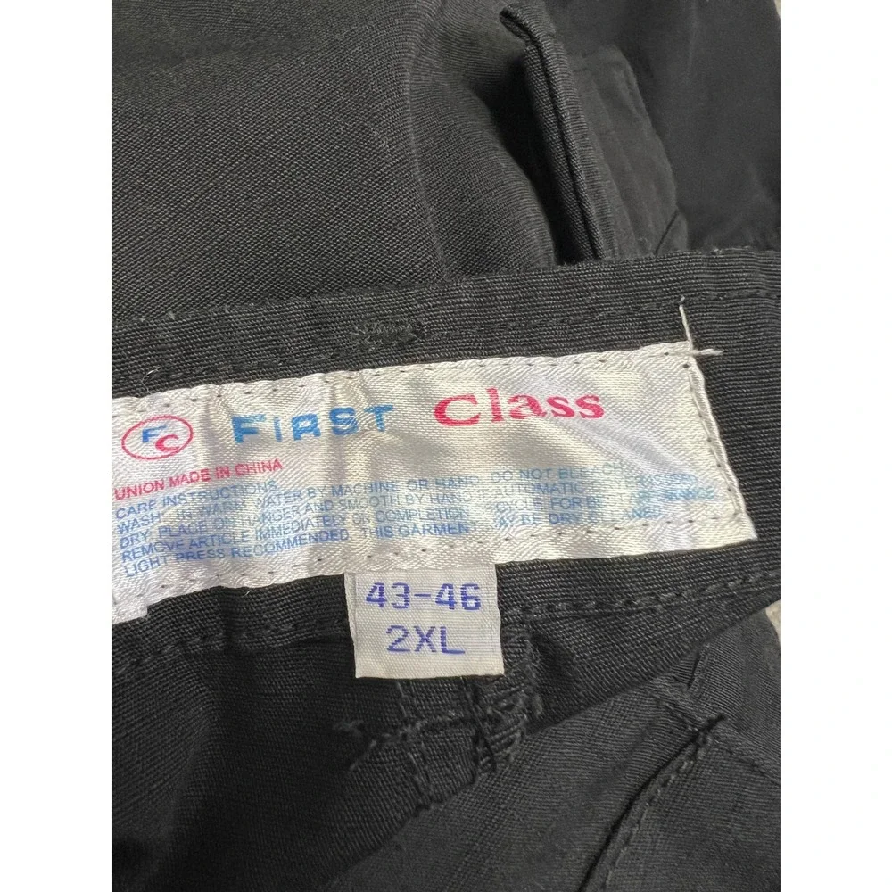 First Class Cargo Pants Mens 2XL Black Tactical Ripstop Utility Workwear 43-46